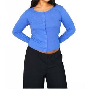 NEW GIL RODRIGUEZ sophie cardigan in violet blue